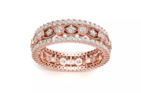 Antique Style Wedding Band With Diamond