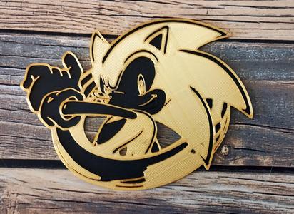 Sonic with ring - 2D wall decor