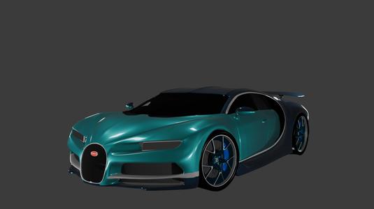 Car (Bugatti) for 3D animation or for use in games