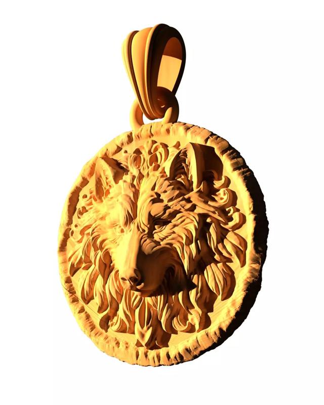 WOLF MEDALLON PENDANT