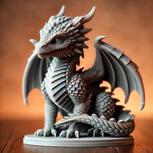 Cute Baby Dragon - Highly Detailed 3D Printable Fantasy Model