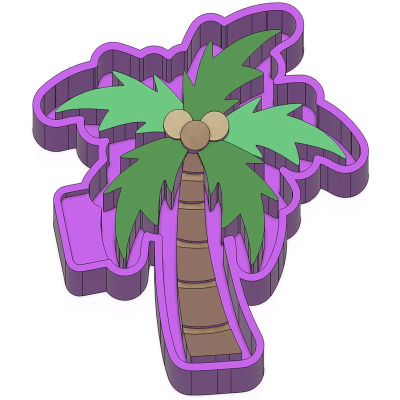 Palm Tree Coconut Freshie STL Mold Housing