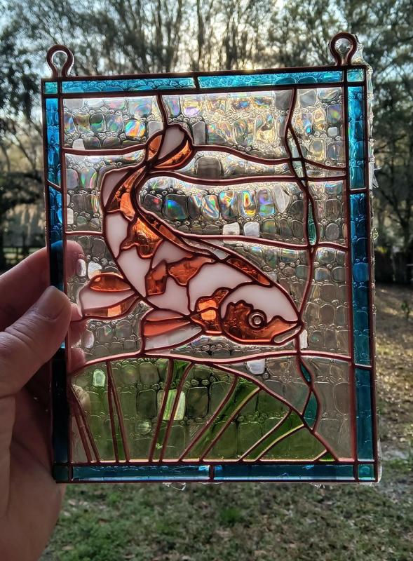Sun Catcher Koi Fish Pond