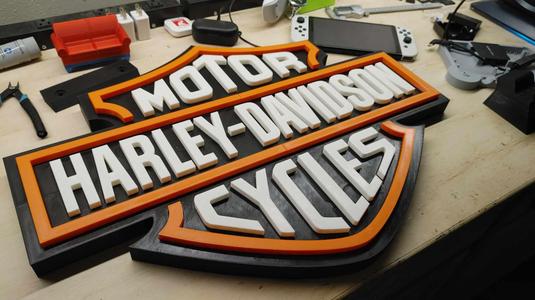 Harley Davidson Logo Wall Decor (BIG!)