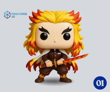 Demon Slayer - Rengoku - Pixel Pop Nº001