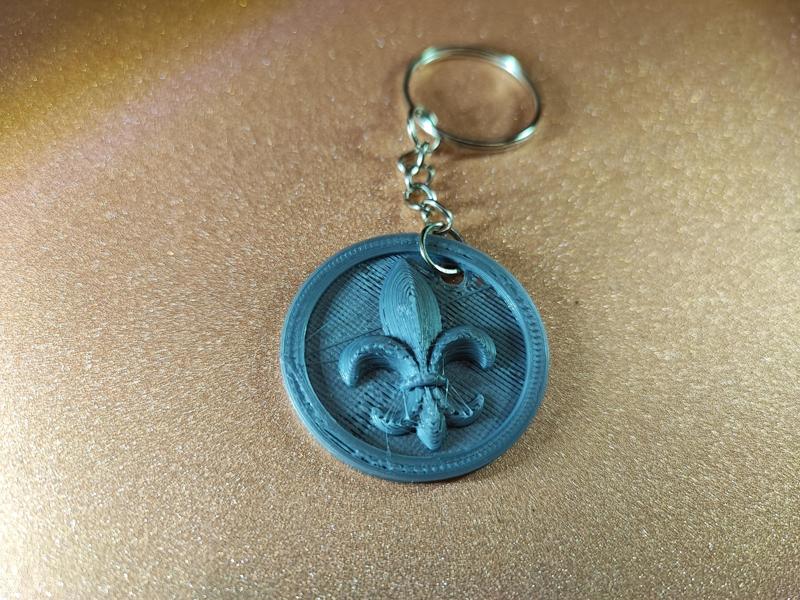 fleur de lys key ring