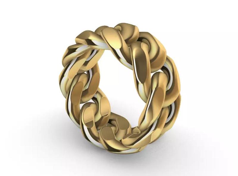 heavy 10mm miami cuban ring band US 6