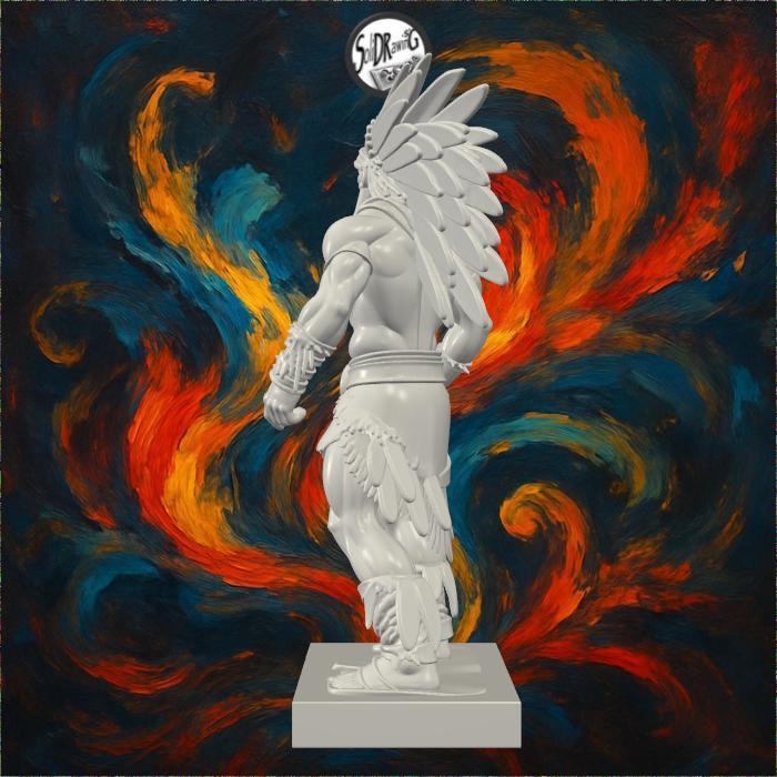 Tribal Warrior Statue — Guardian of the Plains – SoliDRawinGs SG424