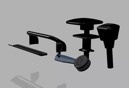 AIRBUS A320 PRINTER GRIP  FLAP LEVER  SPOILER LEVER