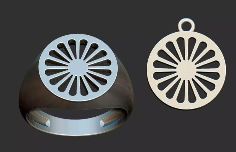 Gypsy Wheel Ring and Pendant