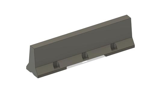 F-Shape Level 3 Concrete Barrier in 1:1 scale