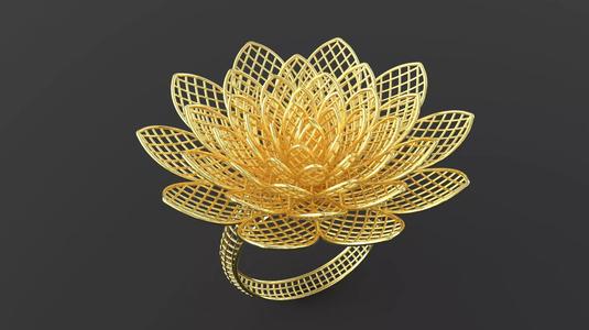 gold fusion flower ring