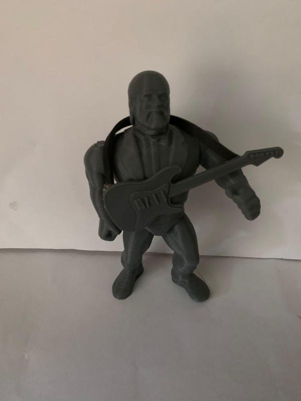 hulk hogan rocker with electric guitar .stl .obj