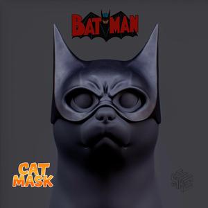Batcat Mask / Helmet – Funny Batman-Inspired Cat Mask – STL File for 3D Printing