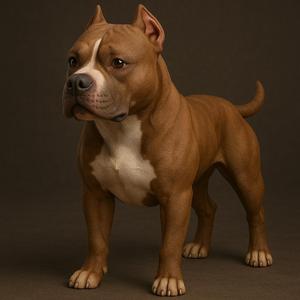 Pitbull Dog 3D Model – STL File for 3D Printing