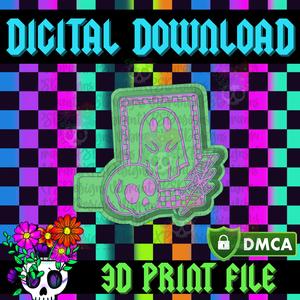 Ghost Checkered Card STL Freshie Housing