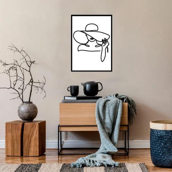 WALL ART. Woman Hat 3