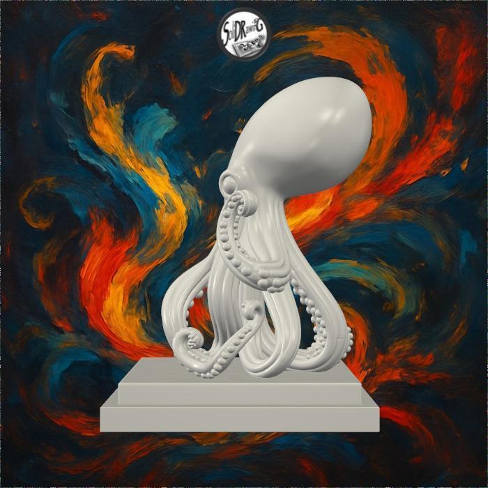 Wooden Octopus Sculpture — Secrets of the Deep – SoliDRawinGs SG461