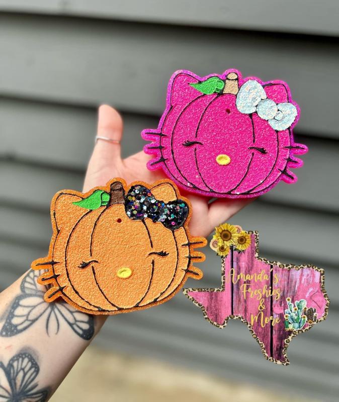 Hello Kitty Pumpkin Head Freshie Mold - 3D Model Mold Box for Silicone Freshie Moulds