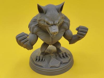 Cartoon Style Werewolf Miniature