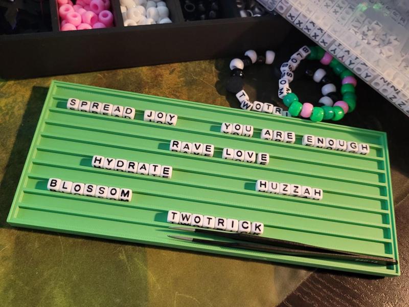 Letter bead tray