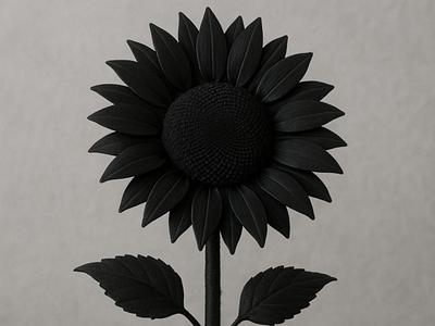 Matte Black Sunflower im Topf