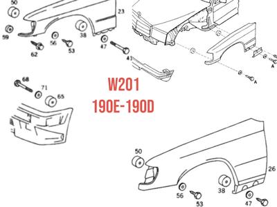 Mercedes AMG W201 W124 15mm Wide Fender Spacer Kit