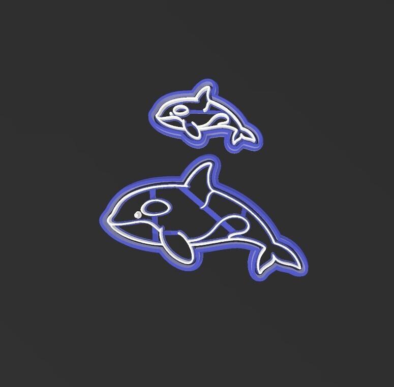 Whales, Cutting set 90 and 50mm