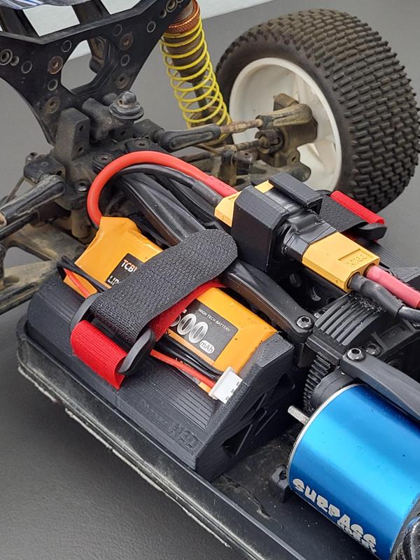 RC car twin 2S battery holder