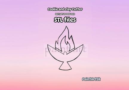 Holy spirit Cookie cutter, Imprint Cookie cutter, Imprint, Fire, Flame, Dove, Holy Spirit Cookie Cutter, 8 sizes, Christian Cross, Baptism, Cross Shape, First communion, Communion, Christian symbol, Dove, Holy spirit, Communio, Baptism