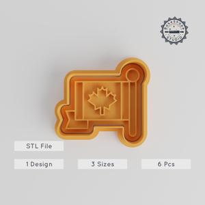 Flag Shape Cutter & Stamp, Perfect for Cookies & Fondant, 6-Piece Set, S/M/L Sizes, Patriotic & Country Design