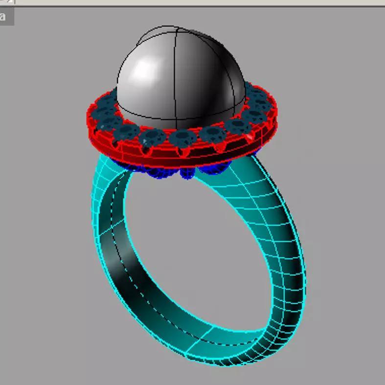 Ring with perl diamonds anello perla thaiti diamanti AP17