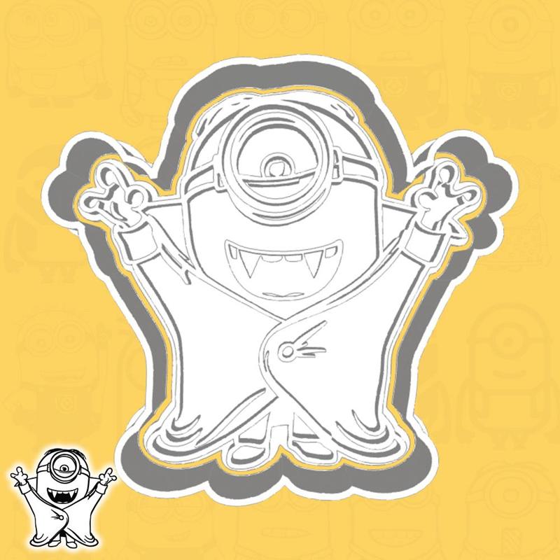 Minions / Despicable Me cookie cutters - Dracula Minion (Stuart) (style 13)