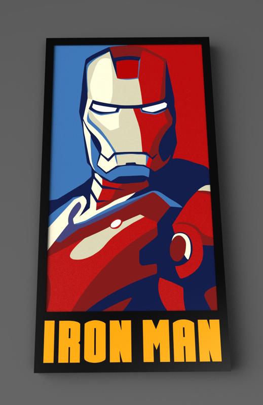 IRON MAN wall frame