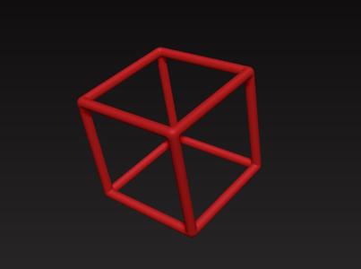 Red Wire Cube