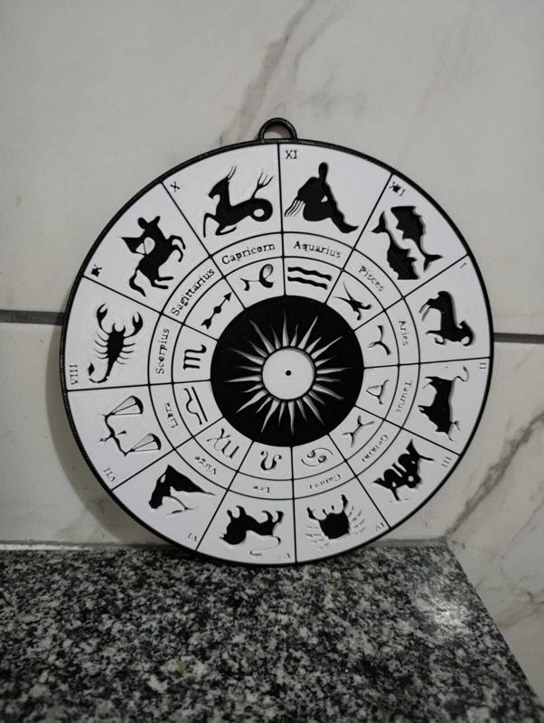 Zodiac signs wall clock - Clock with zodiac signs