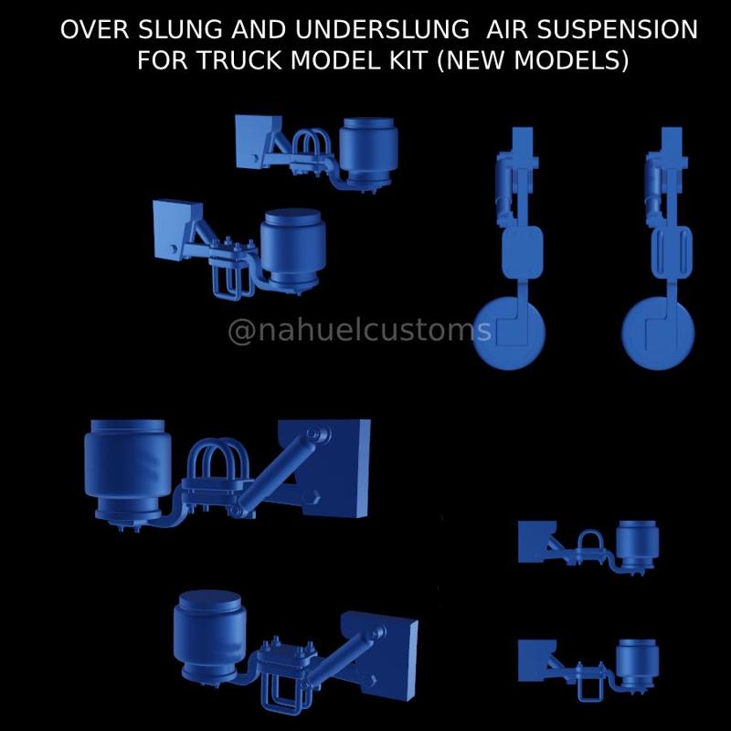 OVER SLUNG AND UNDERSLUNG  AIR SUSPENSION FOR TRUCK MODEL KIT (NEW MODELS)