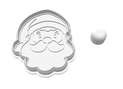 Santa cookie cutter and punch