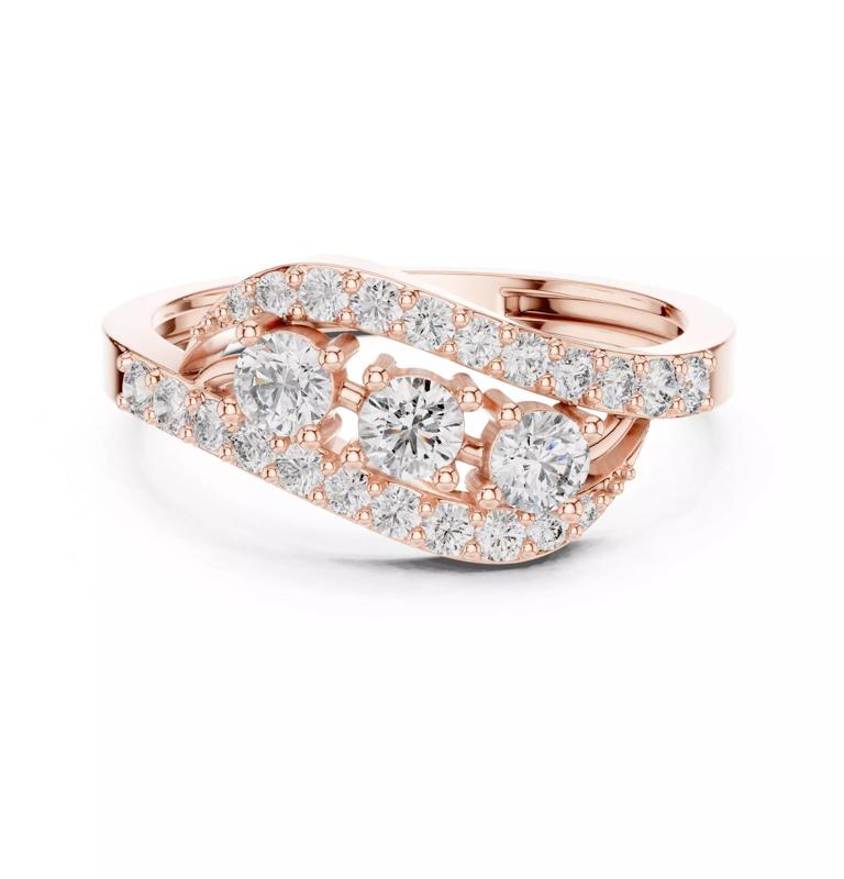 Round Cut Diamond Engagement Wedding Ring 3DM STL Video