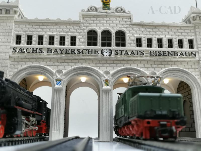 Bayrischer Bahnhof portico - 1:120