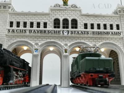 Bayrischer Bahnhof portico - 1:120