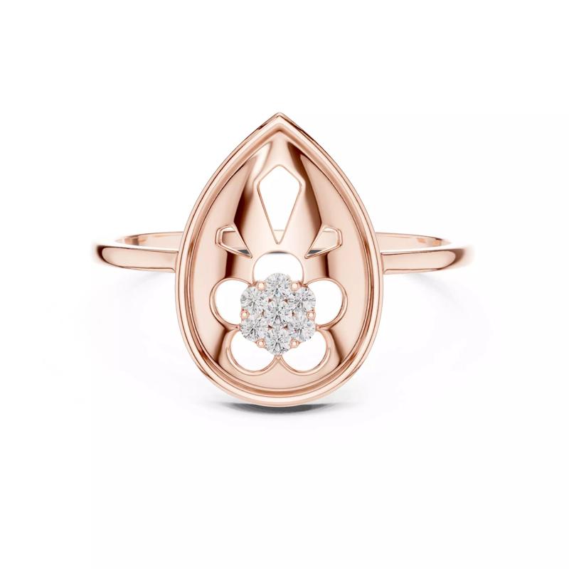 Round Cut Diamond Pear Shape Wedding Ring 3DM STL Video