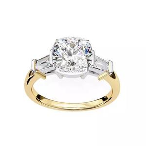 Printable 3D jewelry model of Solitaire Lady Ring with Diamond
