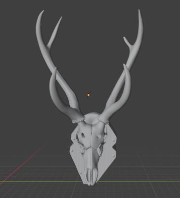 Wall mounted Moose skull 3d design