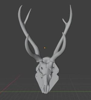 Wall mounted Moose skull 3d design