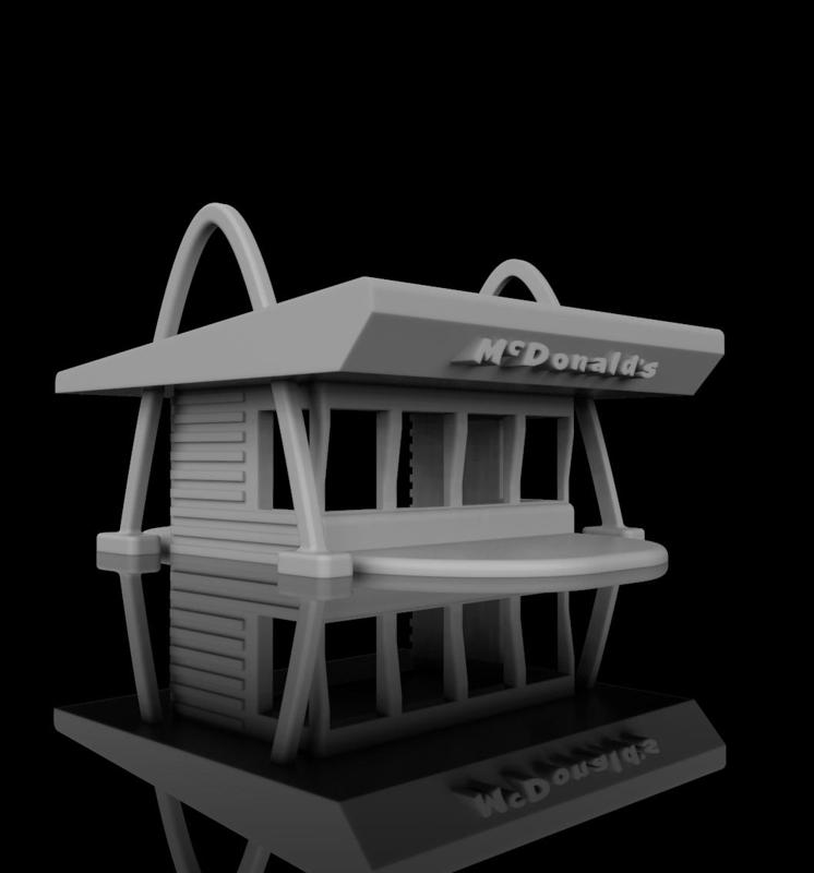 Mc Donalds Vintage Diorama Front Case 1:12 to 1:64