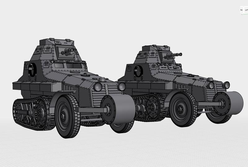 1-35 scale French interwar halftrack, Schneider AMC P16 M29