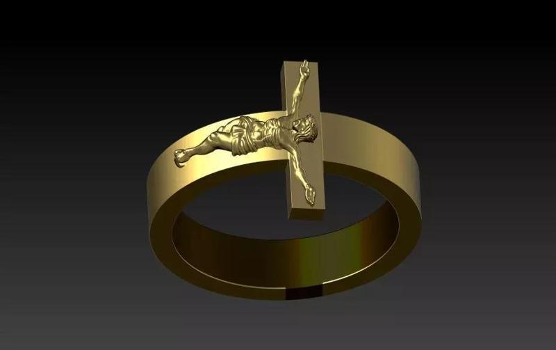 RELIGIOUS CRUCIFIX FASHION RING JESUS CHRIST JEWELRY