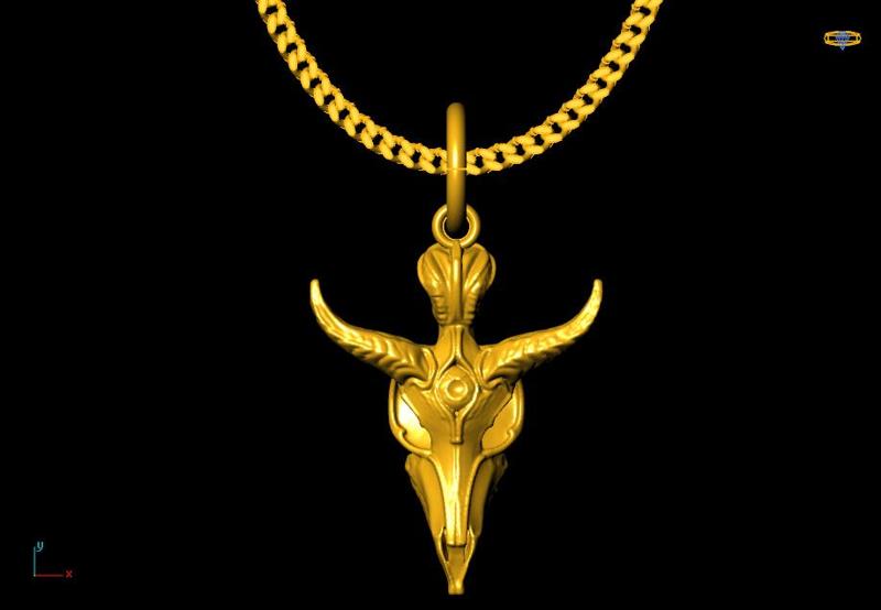 bighorn skull pendant