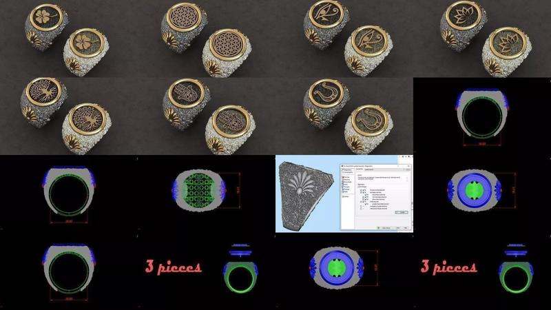 SYMBOL RINGS 3D Model Collection